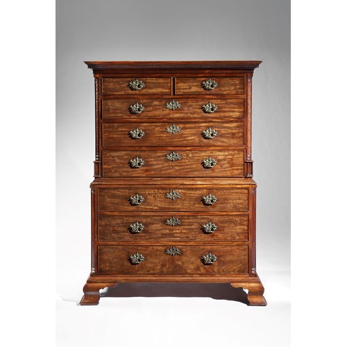 A Fine George III Period Mahogany Chest on Chest
